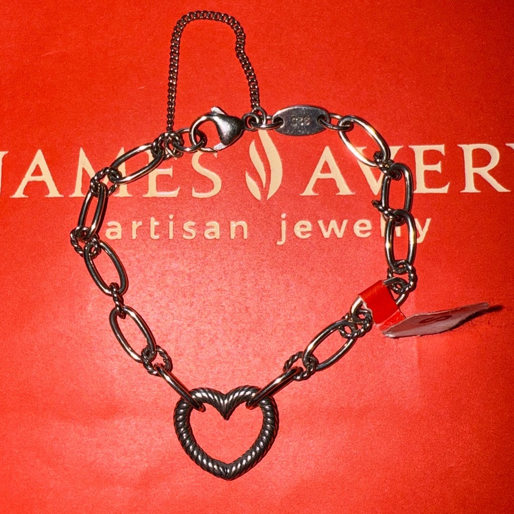 James Avery Changeable Heart Charm Bracelet